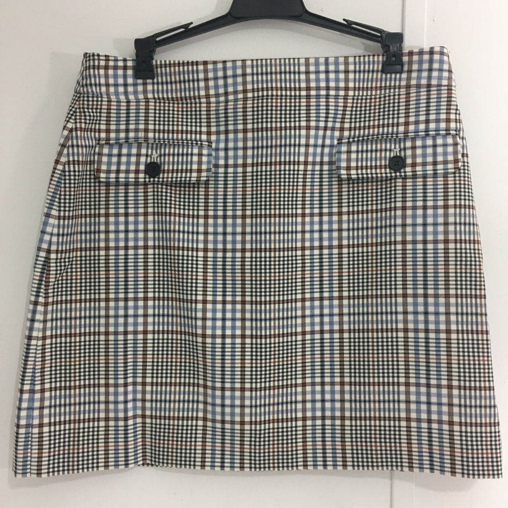 LOFT plaid skirt pockets size 10